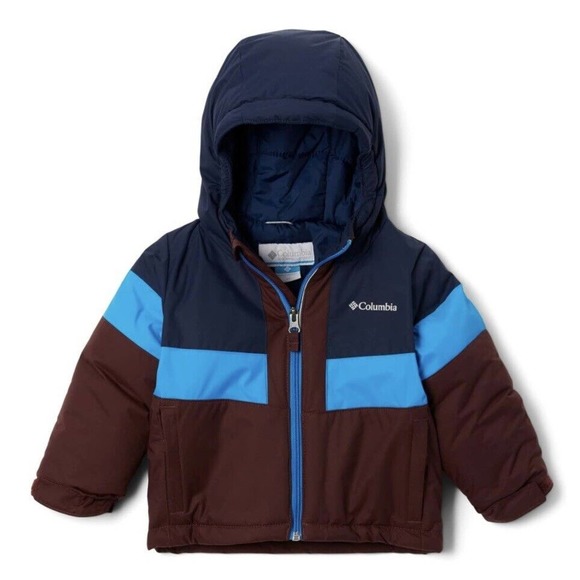 Columbia Youth Boys Lightning Lift II Jacket, Navy Blue Maroon Kids Small - Picture 4 of 6